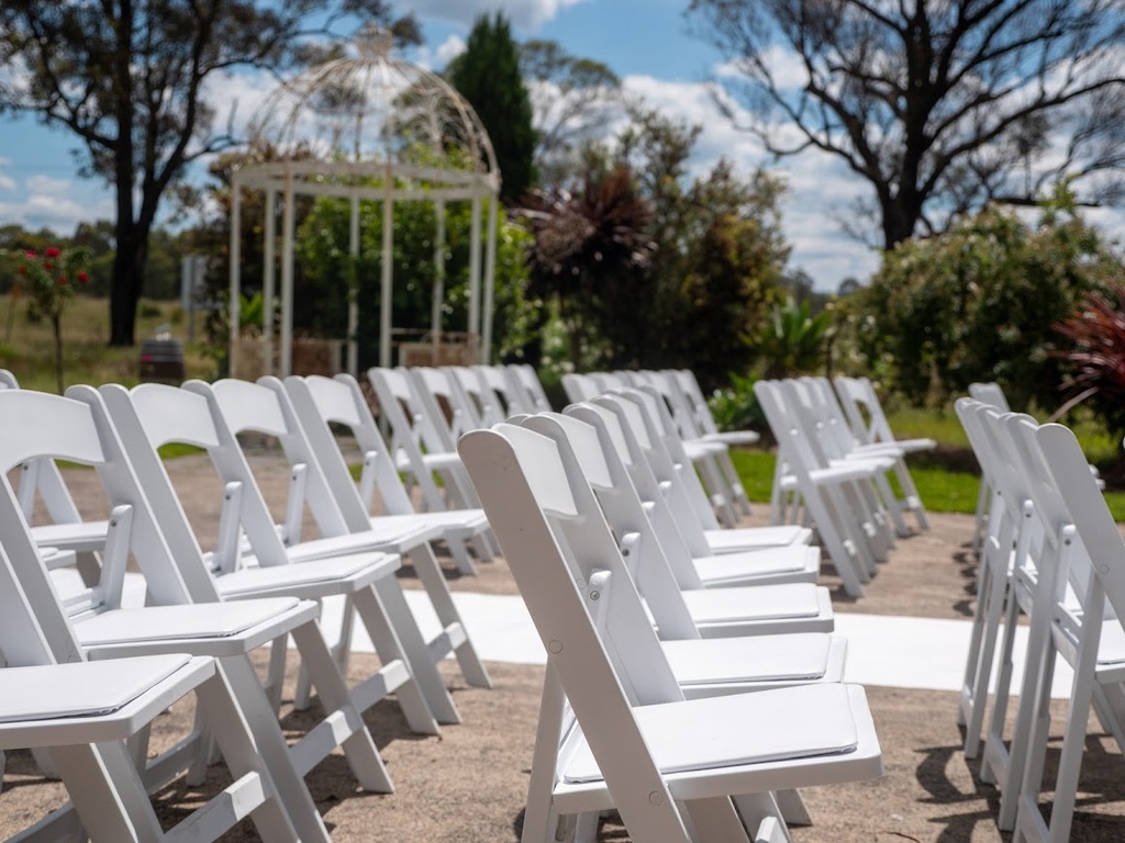 White Folding Americana Chair